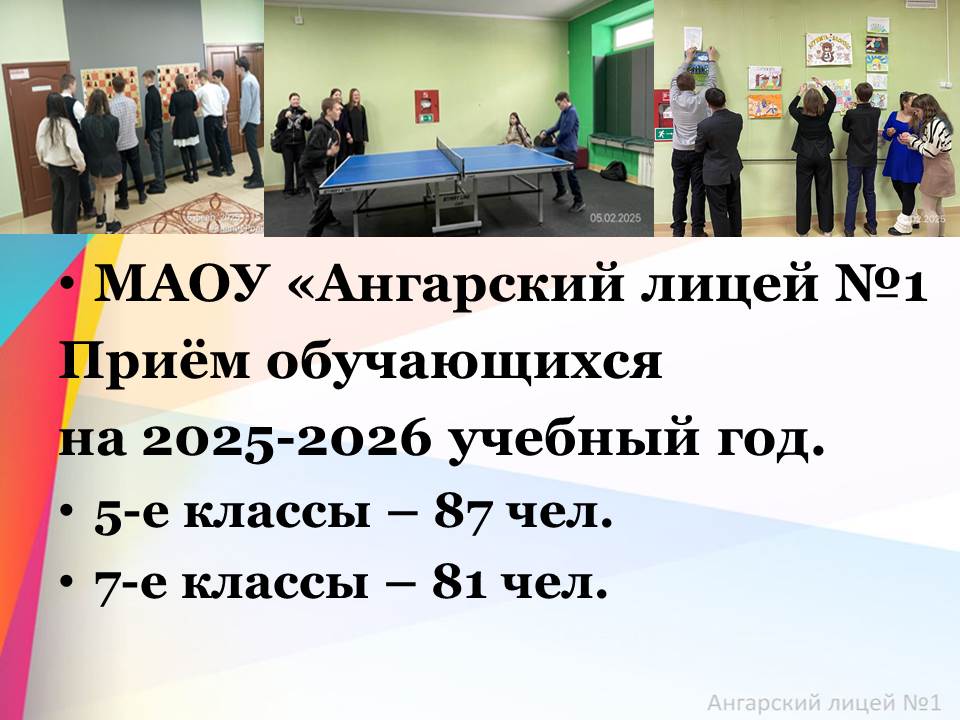 Результаты индивидуального отбора при поступлении в 5-е, 7-е классы на 2025-2026 учебный год.